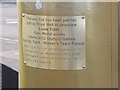 Cheshunt: one of Laura Trott?s gold postbox plaques