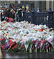 NS5965 : Floral tributes - Glasgow bin lorry crash by Thomas Nugent