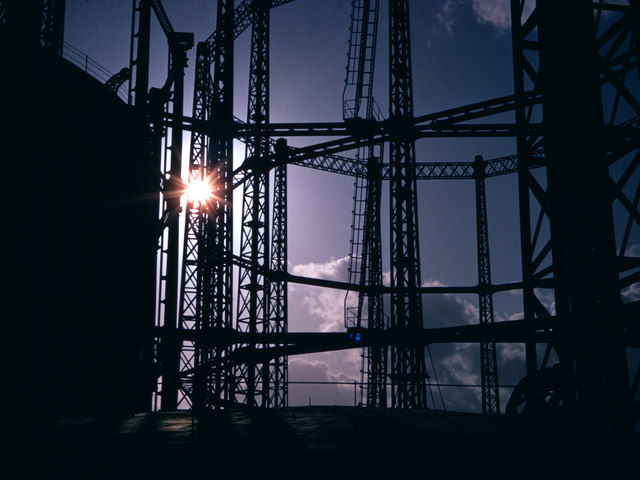 Gasholders, Camley Street, Somerstown, London, March 1967