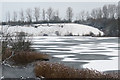 SP9313 : Snow on floating ice at College Lake by Chris Reynolds