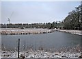 TL4555 : Frozen pond by the guided busway by John Sutton