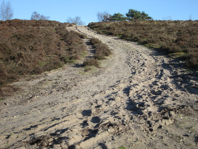 Sandy track down from Yagden Hill