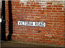 TM4656 : Victoria Road sign by Geographer