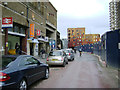 Elephant Road by the entrance to Elephant & Castle railway station