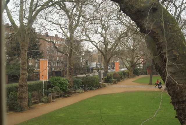 View of Kingsland Road from the bedroom of the restored almshouse