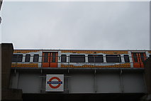 TQ3383 : View of a London Overground train crossing Cremer Street by Robert Lamb