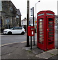 Old phonebox and new postbox in Aberdare