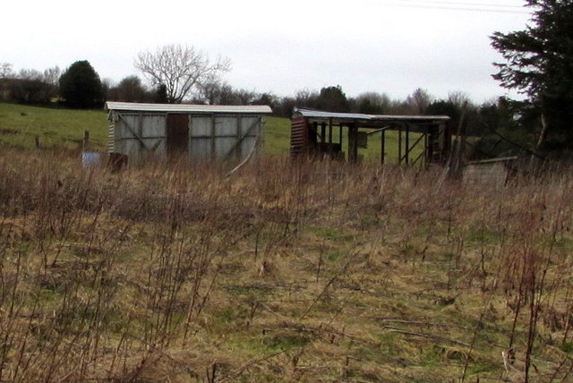 Old railway wagon bodies in a Cwmdare field