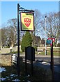 Pub sign in the suburban village of Totley