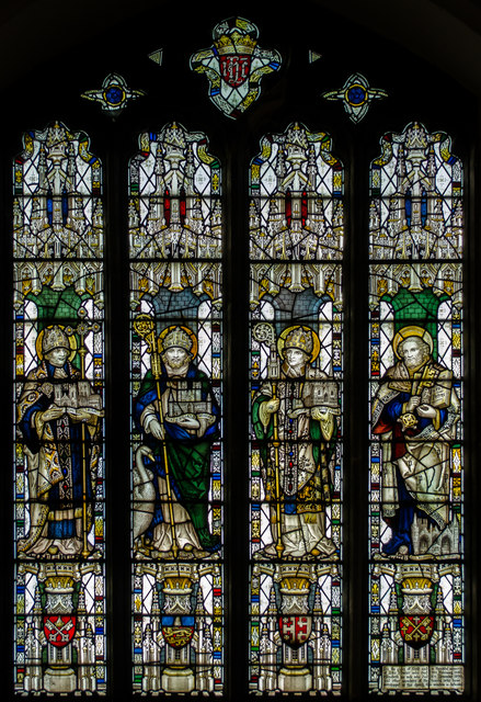 Stained glass window, All Saints' church, Stamford