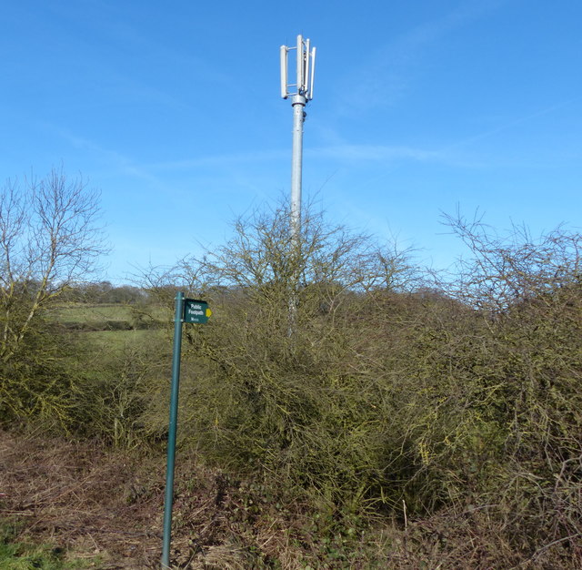 Communications mast next to the M1 motorway