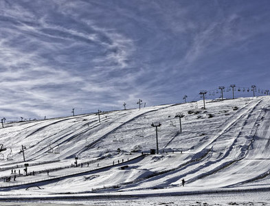 NJ2412 : Slopes of the Lecht Ski Centre by Peter Moore