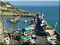 Newquay harbour from the road above