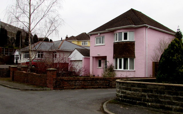 Pink house in Ammanford