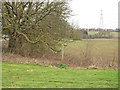 Footpath signpost, near Boreham House