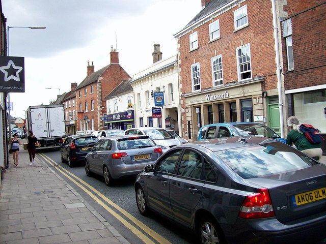 Traffic problems in West Street, Bourne, Lincolnshire