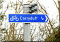 J3764 : Cycle route signs, Carryduff (February 2015) by Albert Bridge