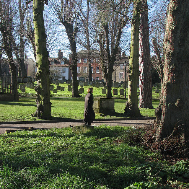 Bury St Edmunds: a February morning in St Mary's Churchyard