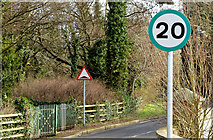 J3873 : Green-bordered speed limit sign, Belfast (February 2015) by Albert Bridge