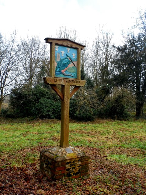 Village sign, Little Sampford