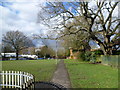 Path alongside the village green in Headcorn