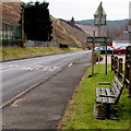 Roadside bench near the western boundary of Cymmer