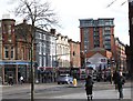 The western end of Chichester Street from outside the City Hall