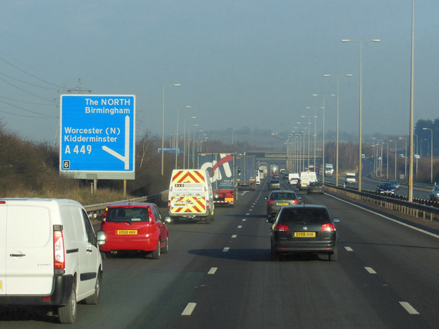 M5 Northbound At Junction 6 Ian S Cc By Sa 2 0 Geograph Britain   4357340 Eabceb3e 