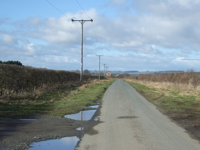 Minor road towards Craike Hill