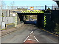 TL1929 : Railway bridge over the A505 by Humphrey Bolton