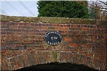 SO8687 : Plaque on Flatheridge Bridge (No. 36), Staffs & Worcs Canal, near Ashwood, Staffs by P L Chadwick