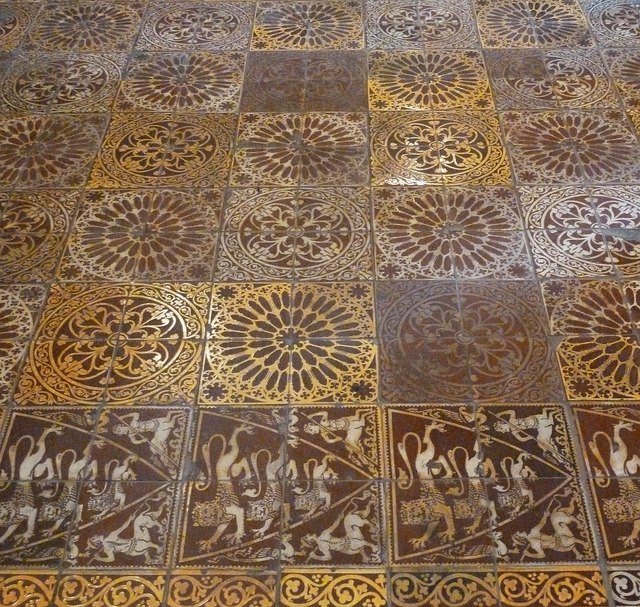 Temple Church - Encaustic tiles in gallery (1)