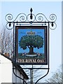 TL3513 : Sign for The Royal Oak, London Road / Hoe Lane, SG12 by Mike Quinn