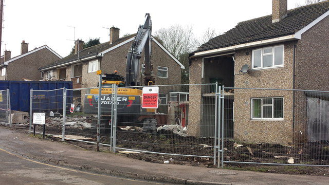 Chadsmoor, House demolition on Patterdale Road
