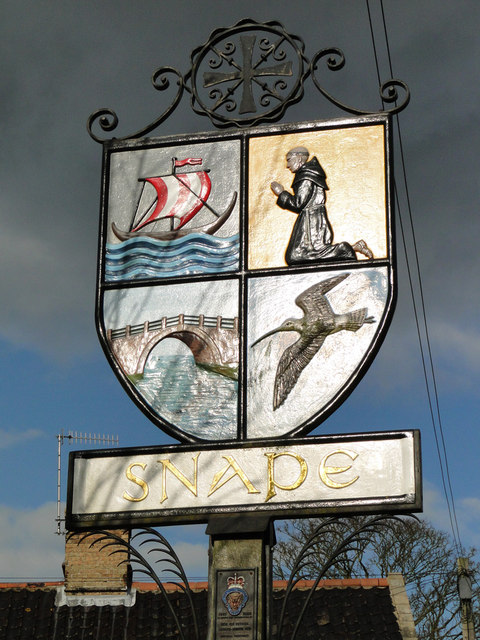 Snape village sign (detail) © Adrian S Pye cc-by-sa/2.0 :: Geograph ...