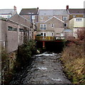 Llynfi flows under a dental surgery, Maesteg