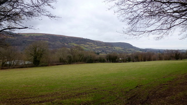 Farmland in the Usk valley