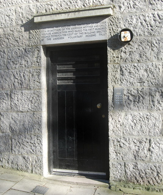 Door to 1930s social housing block