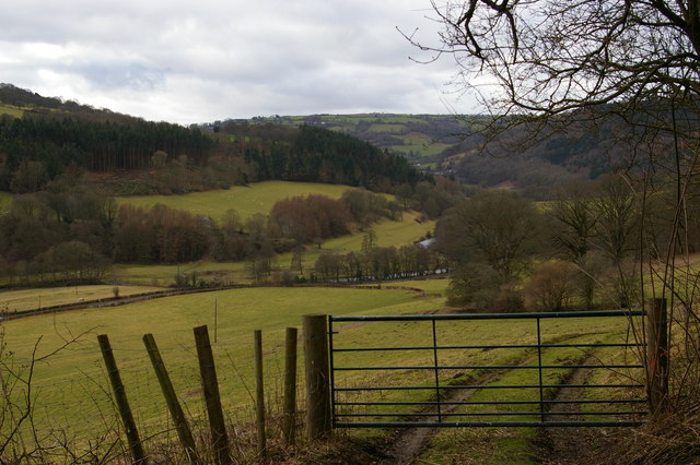 View up Glyn Ceiriog near Crogen Wladys
