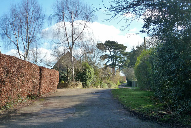 Private lane off Grovehurst Lane