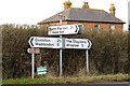 Signpost by Hogshaw Farm