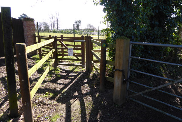 New gate on diverted footpath