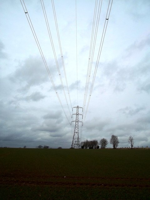 Pylons and Overhead Cables near Melbourne Road