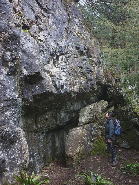 Burton Well Cliff Cave Karl and Ali cc by sa 2.0 Geograph