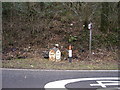 Milestone old A477 - Red Roses/Llanddowror road