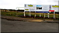 Lorry holding point at a school construction site in Cinderford