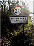 TM2374 : Stradbroke Village Name sign by Geographer