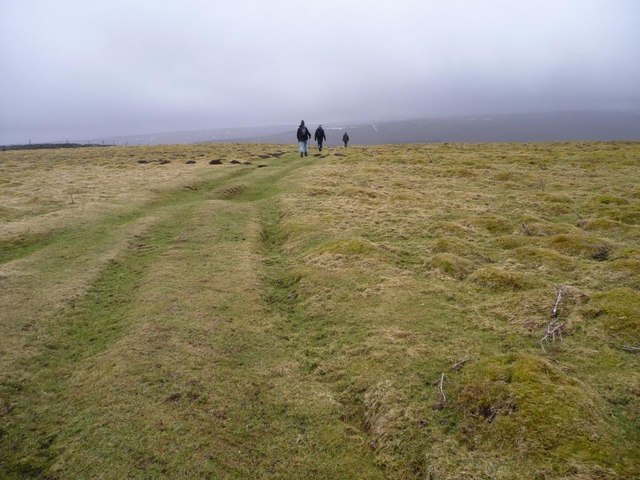 Walkers on A Pennine Journey, Grisedale Common