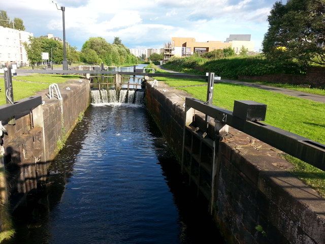 Top Lock at Maryhill on the Forth and Clyde canal