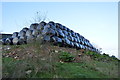 Wrapped bales, Lyne Farm